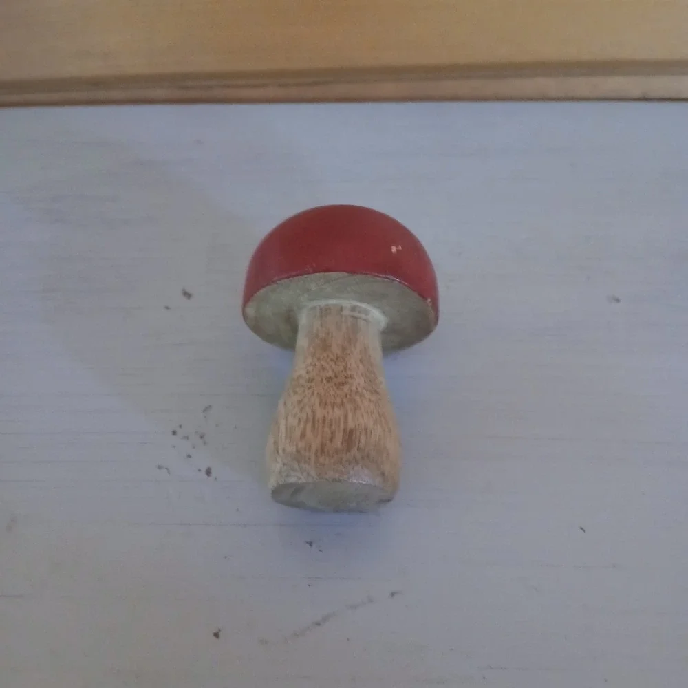 Handmade‎ Wooden Mushroom, 2 Inches, Used